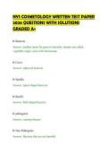 NYS COSMETOLOGY WRITTEN TEST PAPER&NewLine;2026 QUESTIONS WITH SOLUTIONS&NewLine;GRADED A&plus;