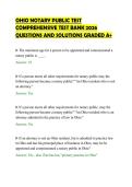 OHIO NOTARY PUBLIC TEST&NewLine;COMPREHENSIVE TEST BANK 2026&NewLine;QUESTIONS AND SOLUTIONS GRADED A&plus;