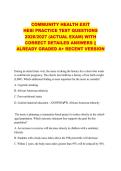 COMMUNITY HEALTH EXIT HESI PRACTICE TEST QUESTIONS 2026&sol;2027 &lpar;ACTUAL EXAM&rpar; WITH CORRECT DETAILED ANSWERS &vert;&vert; ALREADY GRADED A&plus; RECENT VERSION&NewLine;
