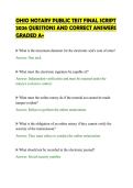OHIO NOTARY PUBLIC TEST FINAL SCRIPT&NewLine;2026 QUESTIONS AND CORRECT ANSWERS&NewLine;GRADED A&plus;