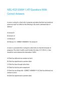 NSG 4525 EXAM 1 ATI Questions With Correct Answers 