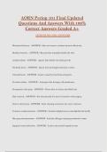 AORN Periop 101 Final Updated &NewLine;Questions And Answers With 100&percnt; &NewLine;Correct Answers Graded A&plus; 