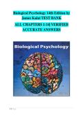 Biological Psychology&comma; 14th Edition by James Kalat &ndash; Complete Test Bank with Verified Accurate Answers for Chapters 1&ndash;14