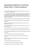 Organizational Behavior&colon; Final Exam Study Guide &plus; Practice Questions REVISED AND UPDATED FOR 2026&sol;2027 ACTUAL EXAM COMPLETE QUESTIONS AND CORRECT DETAILED ANSWERS &lpar;VERIFIED ANSWERS&rpar; &vert;ALREADY GRADED A&plus;&vert;&vert;BRAND NEW&excl;&excl;