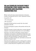 NU 664C BUNDLED PACKAGE FAMILY&NewLine;PSYCHIATRIC STUDY GUIDE 2026 FULL&NewLine;QUESTIONS AND SOLUTIONS&NewLine;GUARANTEED PASS&NewLine;