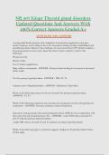 NR 507 Edapt Thyroid gland disorders &NewLine;Updated Questions And Answers With &NewLine;100&percnt; Correct Answers Graded A&plus; 