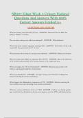 NR507 Edapt Week 4 Urinary Updated &NewLine;Questions And Answers With 100&percnt; &NewLine;Correct Answers Graded A&plus; 