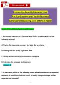 Pearson Vue Casualty Insurance Exam Practice Questions with Verified Answers 100&percnt; Guarantee passing