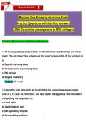Pearson Vue Property Insurance Exam Practice Questions with Verified Answers 100&percnt; Guarantee passing score