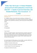 Wilkes NSG 526 Exams 1-3 Clinical Modalities Advanced Psych with Explanations Actual Exam 2026&sol;2027 &ndash; Complete Exam-Style Questions with Detailed Rationales &vert; Pass Guaranteed &ndash; A&plus; Graded&NewLine;&NewLine;