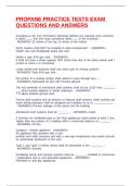 PROPANE PRACTICE TESTS EXAM QUESTIONS AND ANSWERS