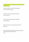Nr546 Psychopharm Midterm Exam Questions and Answers