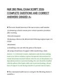 NUR 280 FINAL EXAM SCRIPT 2026&NewLine;COMPLETE QUESTIONS AND CORRECT&NewLine;ANSWERS GRADED A&plus;