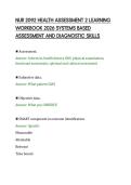 NUR 2092 HEALTH ASSESSMENT 2 LEARNING&NewLine;WORKBOOK 2026 SYSTEMS BASED&NewLine;ASSESSMENT AND DIAGNOSTIC SKILLS&NewLine;