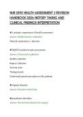 NUR 2092 HEALTH ASSESSMENT 2 REVISION&NewLine;HANDBOOK 2026 HISTORY TAKING AND&NewLine;CLINICAL FINDINGS INTERPRETATION&NewLine;
