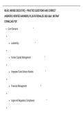 NE-BC &lpar;NURSE EXECUTIVE&rpar; &ndash; PRACTICE QUESTIONS AND CORRECT&NewLine;ANSWERS &lpar;VERIFIED ANSWERS&rpar; PLUS RATIONALES 2026 Q&A &vert; INSTANT&NewLine;DOWNLOAD PDF&period;