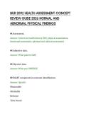 NUR 2092 HEALTH ASSESSMENT CONCEPT&NewLine;REVIEW GUIDE 2026 NORMAL AND&NewLine;ABNORMAL PHYSICAL FINDINGS&NewLine;