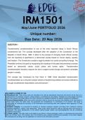 IRM1501 May June Portfolio &lpar;ANSWERS&rpar; 2026 - DISTINCTION GUARANTEED