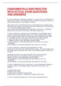 FUNDAMENTALS 2026 PROCTOR WITH ACTUAL EXAM QUESTIONS AND ANSWERS