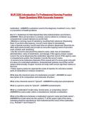 NUR 3330 Introduction To Professional Nursing Practice Exam Questions With Accurate Answers