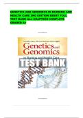 GENETICS AND GENOMICS IN NURSING AND HEALTH CARE 2ND EDITION BEERY FULL TEST BANK ALL CHAPTERS COMPLETE GRADED A&plus;&NewLine;