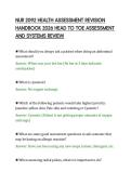 NUR 2092 HEALTH ASSESSMENT REVISION&NewLine;HANDBOOK 2026 HEAD TO TOE ASSESSMENT&NewLine;AND SYSTEMS REVIEW