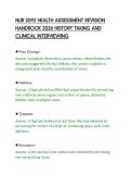 NUR 2092 HEALTH ASSESSMENT REVISION&NewLine;HANDBOOK 2026 HISTORY TAKING AND&NewLine;CLINICAL INTERVIEWING