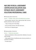 NUR 2180 PHYSICAL ASSESSMENT&NewLine;CERTIFICATION EVALUATION 2026&NewLine;DETAILED HEALTH ASSESSMENT&NewLine;SOLUTIONS PROFESSIONAL GUIDE&NewLine;