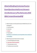 Ohio Civil Drafting Technician Practice&NewLine;Exam Questions And Correct Answers &lpar;Verified Answers&rpar; Plus Rationales 2026 Q&A &vert; Instant Download Pdf&NewLine;