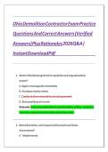 Ohio Demolition Contractor Exam Practice Questions And Correct Answers &lpar;Verified Answers&rpar; Plus Rationales 2026 Q&A &vert; Instant Download Pdf