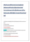 Ohio Funeral Director Licensing Exam&NewLine;&lpar;Advanced Practice&rpar; Questions And Correct Answers &lpar;Verified Answers&rpar; Plus Rationales 2026 Q&A &vert; Instant Download Pdf&NewLine;