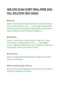 NUR 2392 EXAM SCRIPT FINAL PAPER 2026&NewLine;FULL SOLUTION VIEW AHEAD