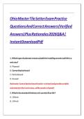 Ohio Master Tile Setter Exam Practice Questions And Correct Answers &lpar;Verified Answers&rpar; Plus Rationales 2026 Q&A &vert; Instant Download Pdf