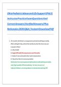 Ohio Pediatric Advanced Life Support &lpar;PALS&rpar; Instructor Practice Exam Questions And Correct Answers &lpar;Verified Answers&rpar; Plus Rationales 2026 Q&A &vert; Instant Download Pdf