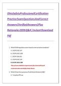 Ohio Safety Professional Certification Practice Exam Questions And Correct Answers &lpar;Verified Answers&rpar; Plus Rationales 2026 Q&A &vert; Instant Download Pdf