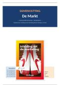 Samenvatting De Markt &vert; Inleiding tot de marketing&vert; Tentamenproof