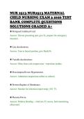 NUR 2513 NUR2513 MATERNAL&NewLine;CHILD NURSING EXAM 3 2026 TEST&NewLine;BANK COMPLETE QUESTIONS&NewLine;SOLUTIONS GRADED A&plus;&NewLine;