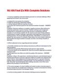 NU 456 Final Q's With Complete Solutions