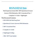 BSN HESI 266 Med Surg Exam &lpar;Latest 2026 &sol; 2027&rpar; Questions & Correct Answers With Rationales&comma; 100&percnt; Guaranteed Pass &vert;&vert; Complete A&plus; Guide - Nightingale&NewLine;