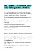 NUR 3450 EXAM 3 PROFESSIONAL STUDY&NewLine;SHEET TESTED QUESTIONS MASTER FILE
