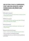 NUR 6531 FINAL EXAM 116 COMPREHENSIVE&NewLine;STUDY GUIDE 2026 ADVANCED CLINICAL&NewLine;PHARMACOLOGY AND PRIMARY CARE&NewLine;PRINCIPLES&NewLine;