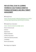 NUR 6531 FINAL EXAM 116 LEARNING&NewLine;WORKBOOK 2026 PHARMACOKINETICS&NewLine;PHARMACODYNAMICS AND DRUG THERAPY&NewLine;MANAGEMENT