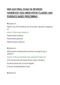 NUR 6531 FINAL EXAM 116 REVISION&NewLine;HANDBOOK 2026 MEDICATION CLASSES AND&NewLine;EVIDENCE BASED PRESCRIBING&NewLine;