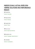 NUR2092 EXAM 3 ACTUAL PAPER 2026&NewLine;VERIFIED SOLUTIONS HIGH PERFORMANCE&NewLine;RESULTS&NewLine;