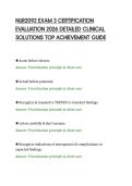 NUR2092 EXAM 3 CERTIFICATION&NewLine;EVALUATION 2026 DETAILED CLINICAL&NewLine;SOLUTIONS TOP ACHIEVEMENT GUIDE&NewLine;