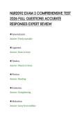 NUR2092 EXAM 3 COMPREHENSIVE TEST&NewLine;2026 FULL QUESTIONS ACCURATE&NewLine;RESPONSES EXPERT REVIEW
