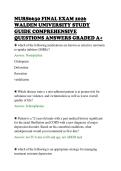 NURS6630 FINAL EXAM 2026&NewLine;WALDEN UNIVERSITY STUDY&NewLine;GUIDE COMPREHENSIVE&NewLine;QUESTIONS ANSWERS GRADED A&plus;&NewLine;