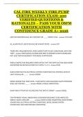 CAL FIRE Weekly Fire Pump Certification Exam &ndash; OSFM Study Guide with Practice Questions & Rationales 2025&sol;2026