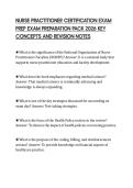 NURSE PRACTITIONER CERTIFICATION EXAM&NewLine;PREP EXAM PREPARATION PACK 2026 KEY&NewLine;CONCEPTS AND REVISION NOTES&NewLine;