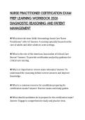 NURSE PRACTITIONER CERTIFICATION EXAM&NewLine;PREP LEARNING WORKBOOK 2026&NewLine;DIAGNOSTIC REASONING AND PATIENT&NewLine;MANAGEMENT&NewLine;